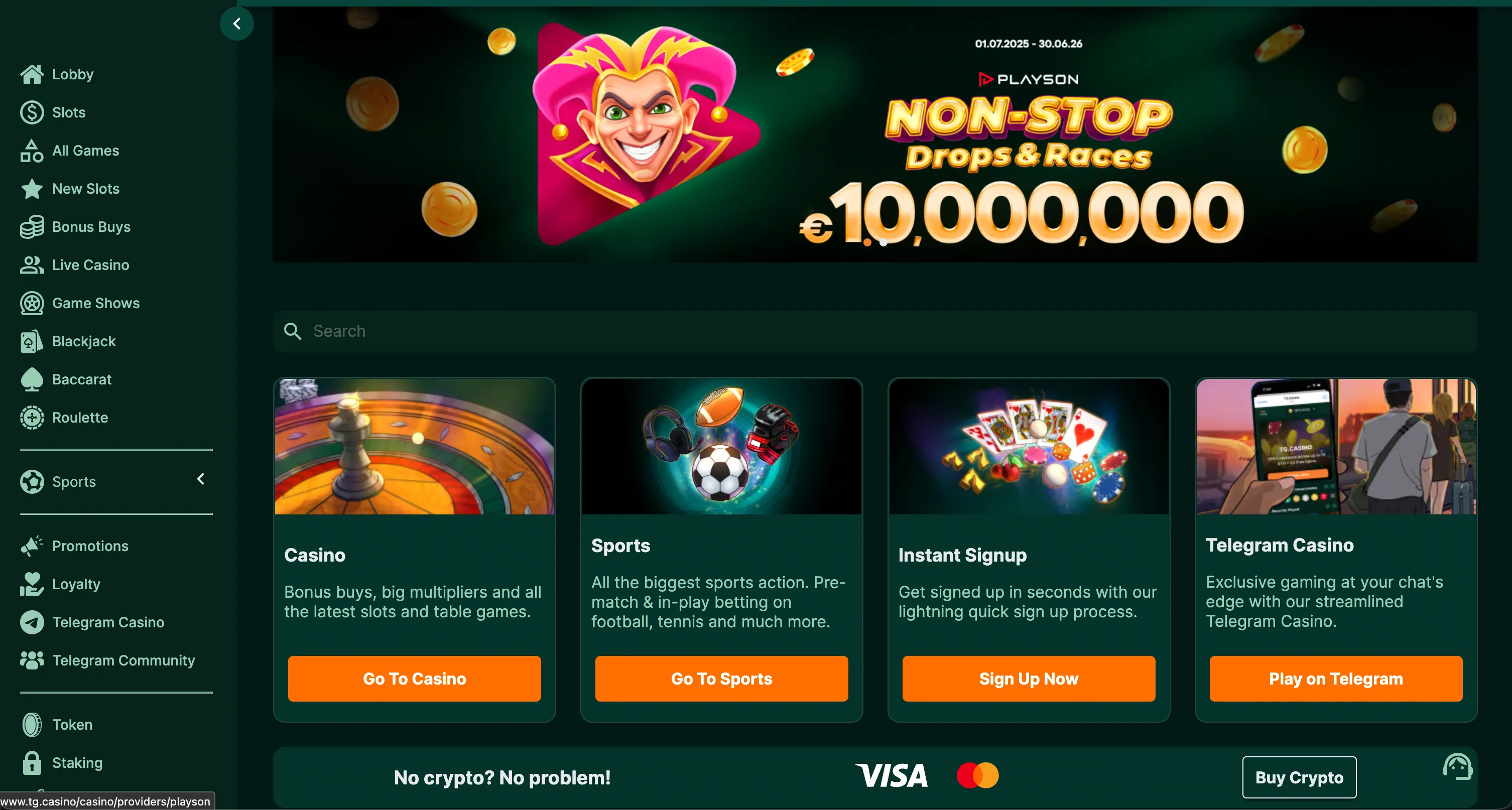 TG.Casino Screenshot